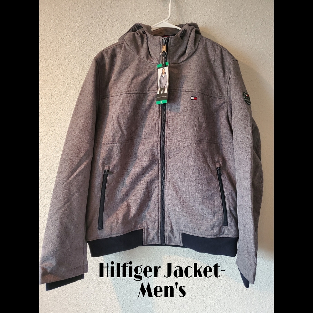 Hilfiger Mens Water & Wind Resistant Hooded Jacket